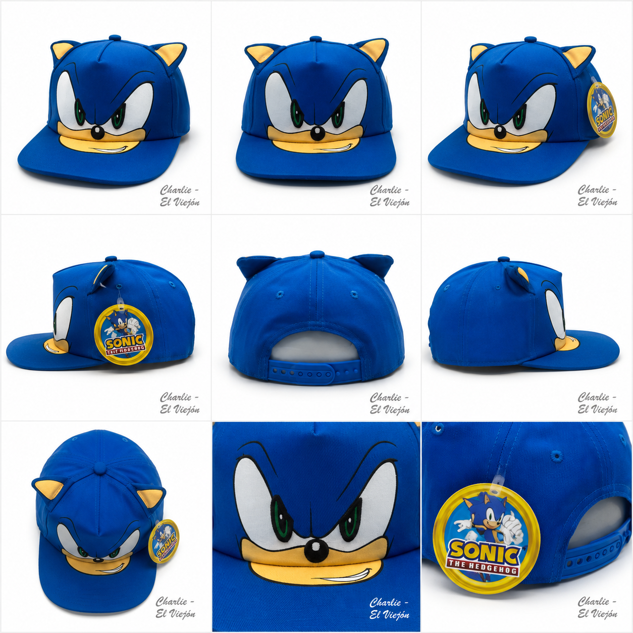 Gorra Sonic the Hedgehog 3D Azul con Orejas