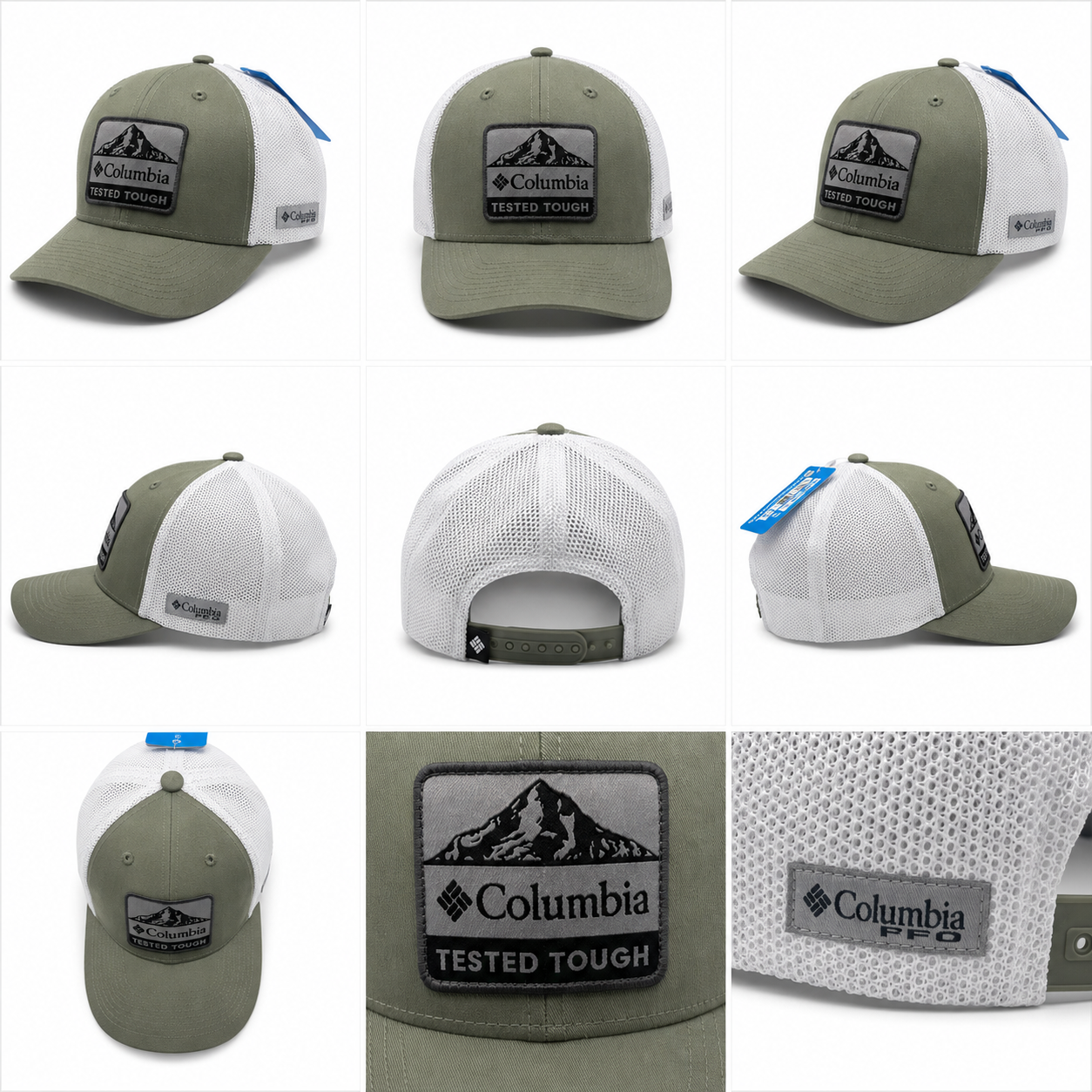 Gorra Columbia PFG Tested Tough Verde Olivo Trucker